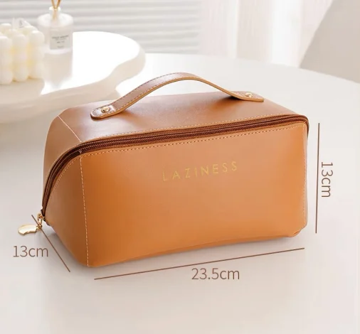 Necessaire de Viagem Grande Capacidade em Couro PU, Abertura Ampla - Imagem 8