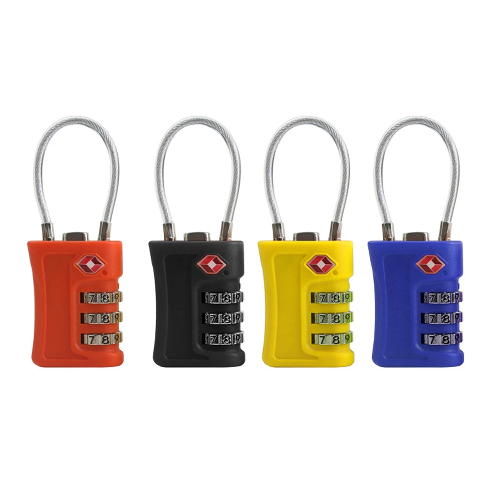 Cadeados TSA de senha em quatro cores
