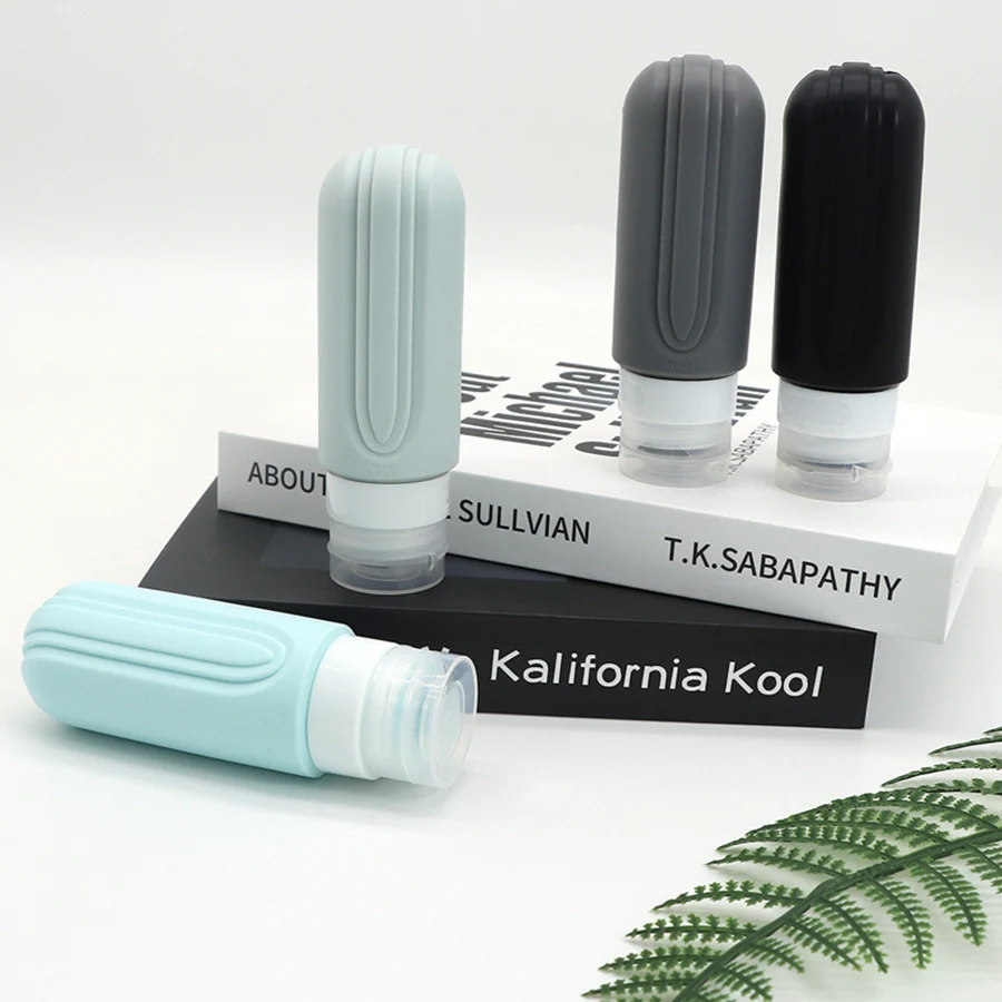 Kit Frascos de Silicone para Viagem com Necessaire Transparente (Enviado do Exterior) - Imagem 5