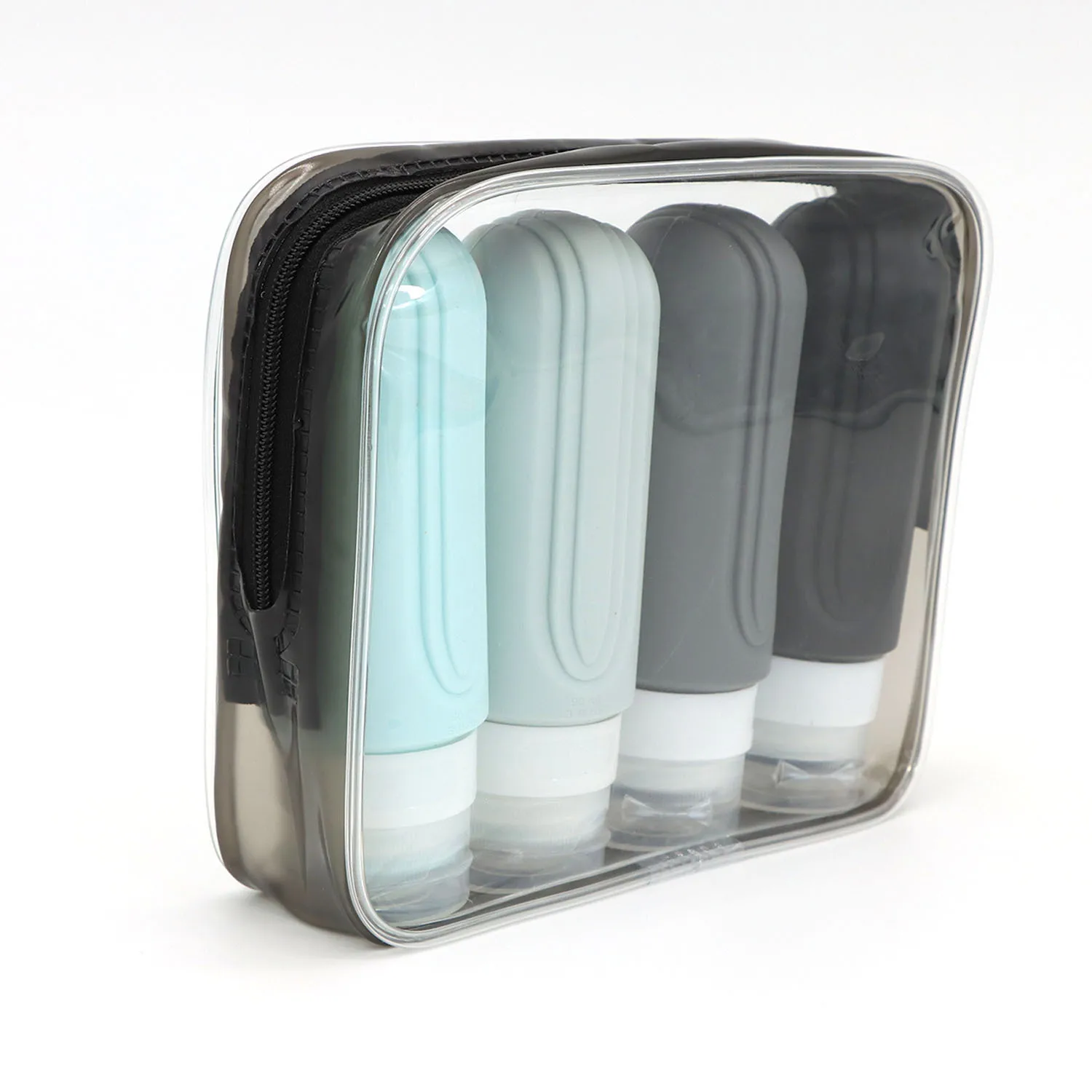 Kit Frascos de Silicone para Viagem com Necessaire Transparente (Enviado do Exterior) - Imagem 7