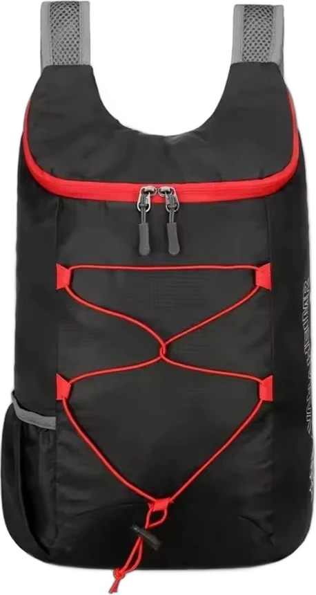 Mochila dobrável preta de 20 litros